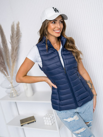 Femme Gilet matelassé Bleu foncé Bolf 16M9155