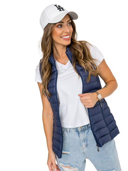 Femme Gilet matelassé Bleu foncé Bolf 16M9155