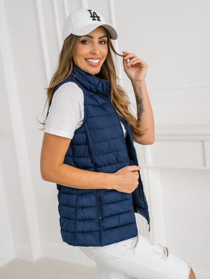 Femme Gilet matelassé Bleu foncé Bolf 16M9156