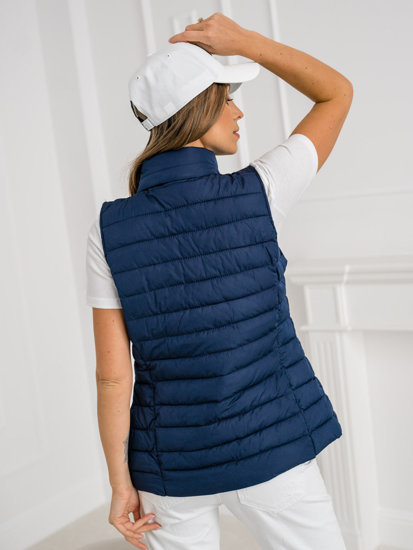 Femme Gilet matelassé Bleu foncé Bolf 16M9156