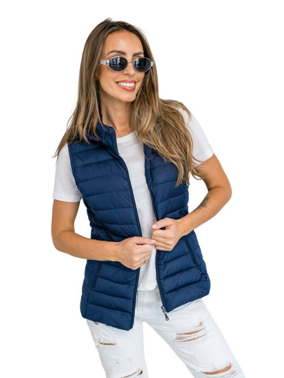 Femme Gilet matelassé à capuche Bleu foncé Bolf 16M9150