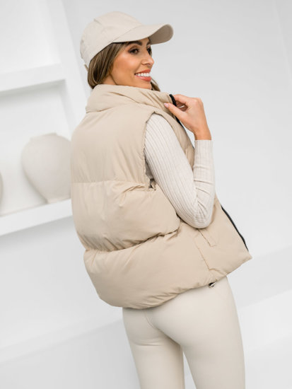 Femme Gilet matelassé épais Beige Bolf 5M3150