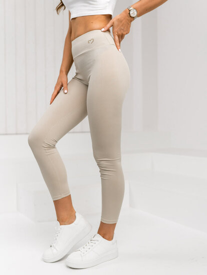 Femme Legging en rayures Ecru Bolf W7903