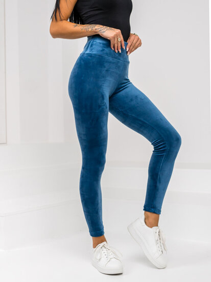 Femme Legging en velours Bleu Bolf W5232