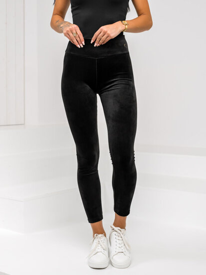 Femme Legging en velours Noir Bolf W5231