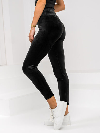 Femme Legging en velours Noir Bolf W5231