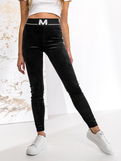 Femme Legging en velours Noir Bolf W7688A1