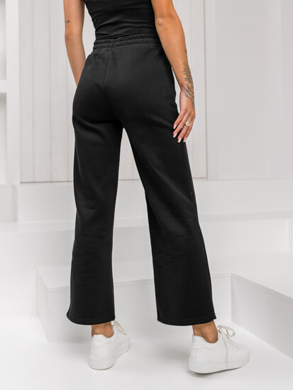 Femme Pantalon de survêtement wide leg Noir Bolf W5213