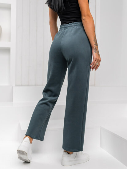 Femme Pantalon de survêtement wide leg Vert Bolf W5213