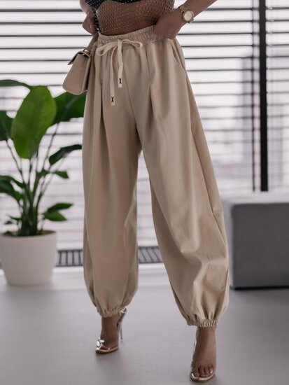 Femme Pantalon jogger Aladdin Beige Bolf 62405