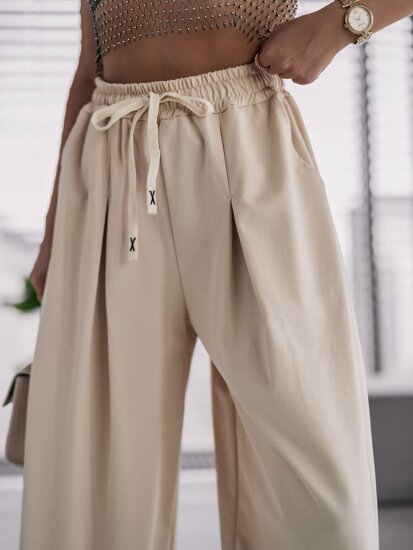 Femme Pantalon jogger Aladdin Beige Bolf 62405