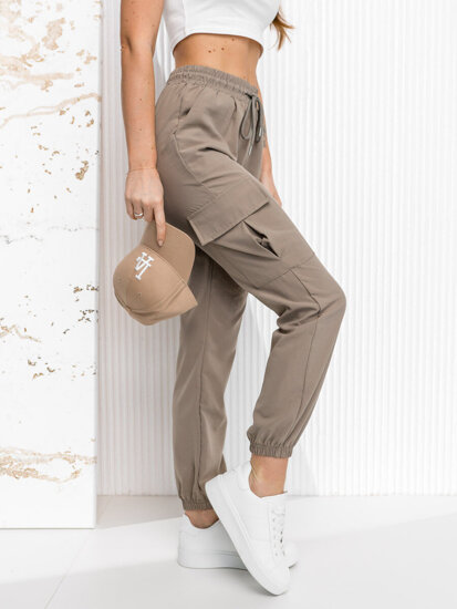 Femme Pantalon jogger Beige Bolf W7866