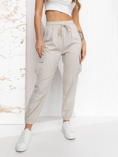 Femme Pantalon jogger Ecru Bolf W7866