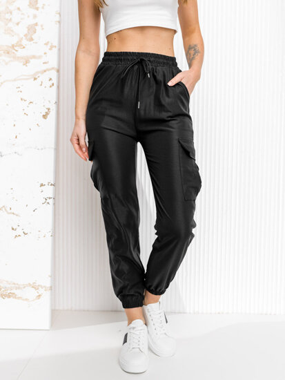 Femme Pantalon jogger Noir Bolf W7866