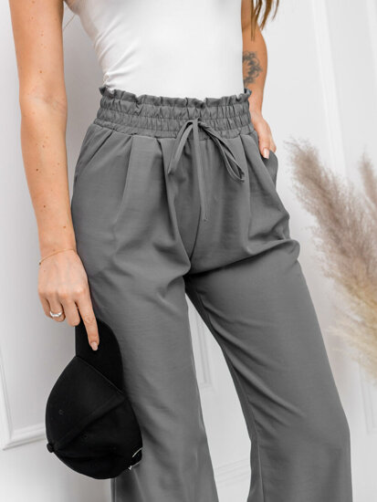 Femme Pantalon wide leg Graphite Bolf W7865