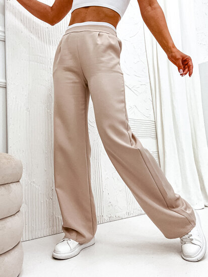 Femme Pantalons Beige Bolf 8274