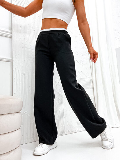 Femme Pantalons Noir Bolf 8274