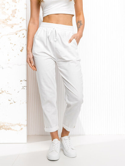 Femme Pantalons textiles Blanc Bolf W7832