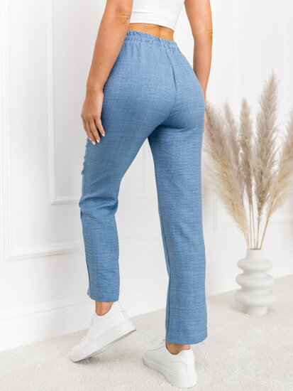 Femme Pantalons textiles Bleu Bolf W7965