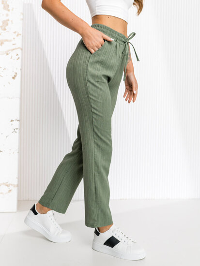 Femme Pantalons textiles Khaki Bolf W7962