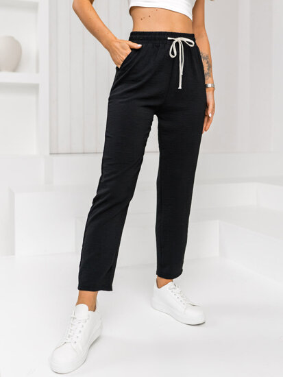 Femme Pantalons textiles Noir Bolf W7920