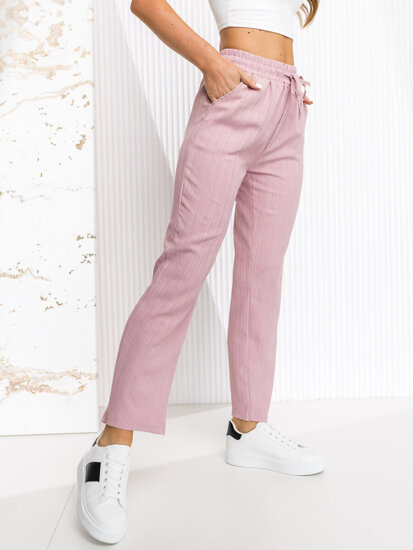 Femme Pantalons textiles Rose Bolf W7962