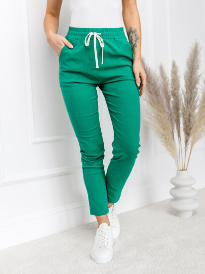 Femme Pantalons textiles Vert Bolf W7831