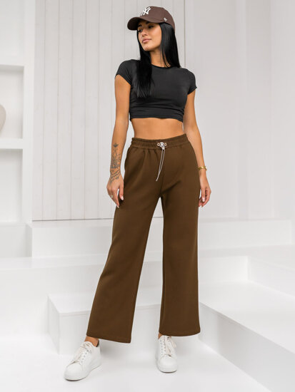 Femme Pantalons wide leg Chocolat Bolf W5226