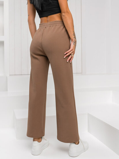 Femme Pantalons wide leg Marron Bolf W5226