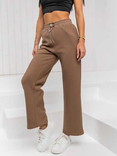 Femme Pantalons wide leg Marron Bolf W5226