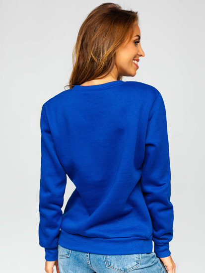 Femme Sweat-shirt Bleu cobalt Bolf W01