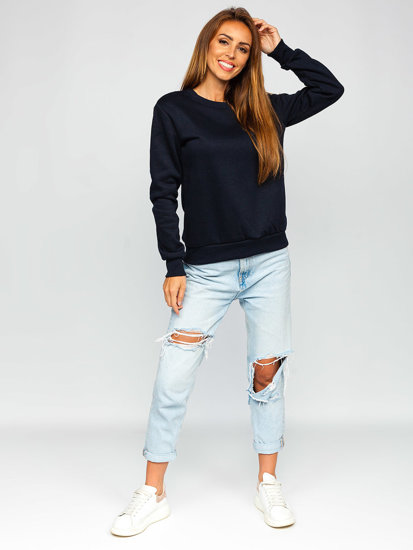 Femme Sweat-shirt Bleu foncé Bolf W01A