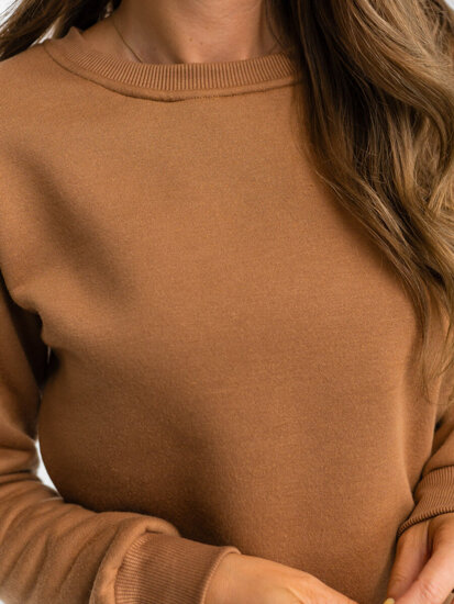 Femme Sweat-shirt Marron clair Bolf W01A