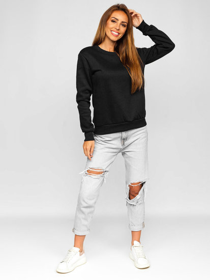 Femme Sweat-shirt Noir Bolf W01A