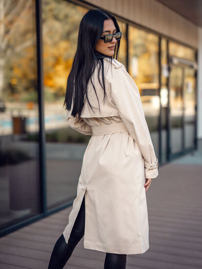 Femme Trench-Coat Long Beige Bolf 11Z8190