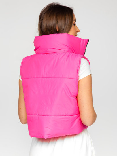 Gilet court matelassé pour femme rose Bolf 82330