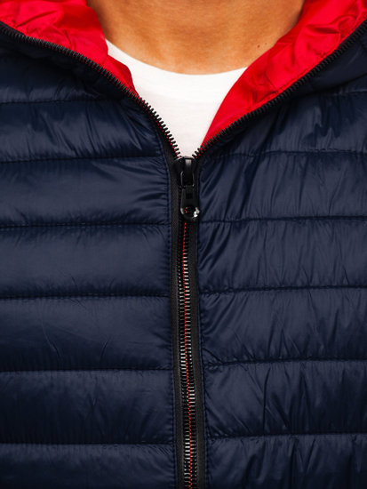 Gilet matelassé à capuche pour homme bleu foncé Bolf 7106