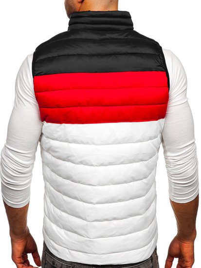 Gilet matelassé blanc-noir pour homme Bolf HDL88005