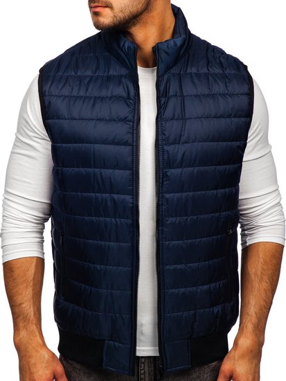 Gilet matelassé bleu foncé pour homme Bolf MY77