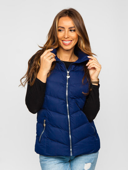 Gilet matelassé pour femme bleu foncé Bolf 5M719