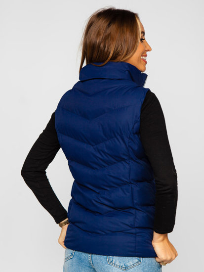 Gilet matelassé pour femme bleu foncé Bolf 5M719