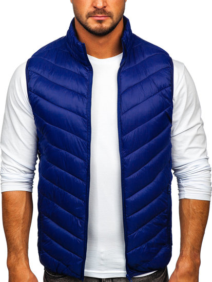 Gilet matelassé pour homme bleu foncé Bolf 13073