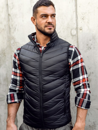 Gilet matelassé pour homme noir Bolf 13073A