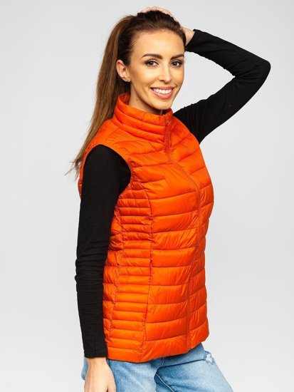 Gilet orange matelassé pour femme Bolf 23038 