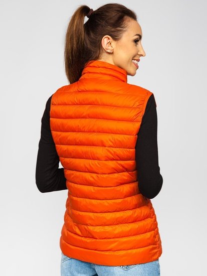 Gilet orange matelassé pour femme Bolf 23038 