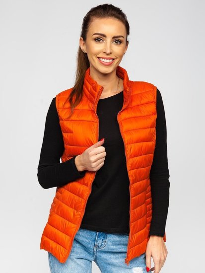 Gilet orange matelassé pour femme Bolf 23038 