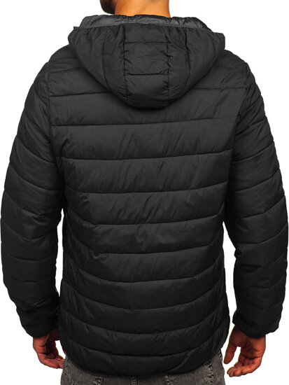 Homme Blouson à mi-saison matelassé à capuche Graphite Bolf 5M3197