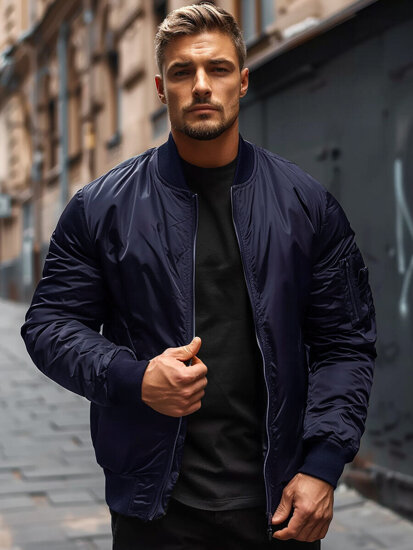 Homme Blouson bomber de transition Bleu foncé Bolf AK95A2