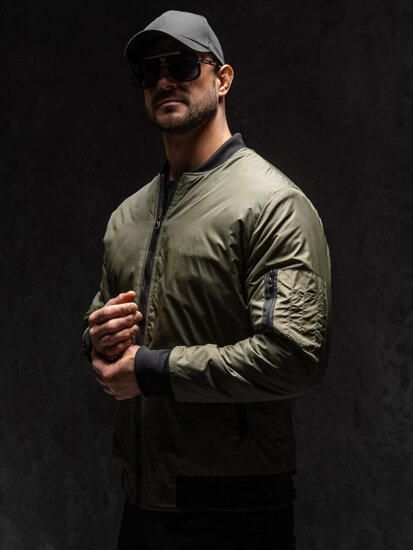 Homme Blouson bomber de transition Vert Bolf AK95A1