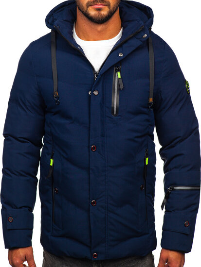 Homme Blouson d'hiver Bleu foncé Bolf 5M3137